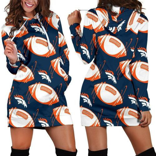 Denver Broncos Hoodie Dress Sweater Dress Sweatshirt Dress 3d All Over Print For Women Hoodie