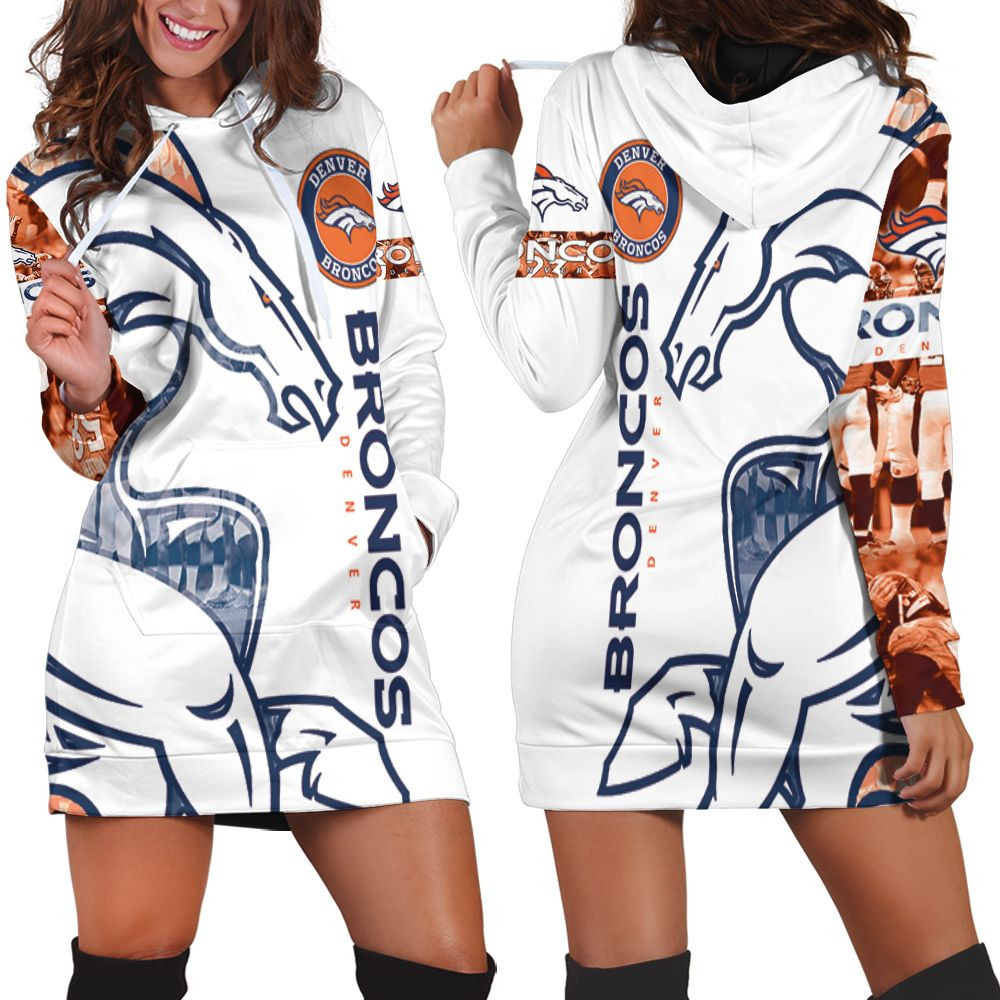 Denver Broncos Nfl For Broncos Fan 3d Hoodie Dress Sweater Dress Sweatshirt Dress