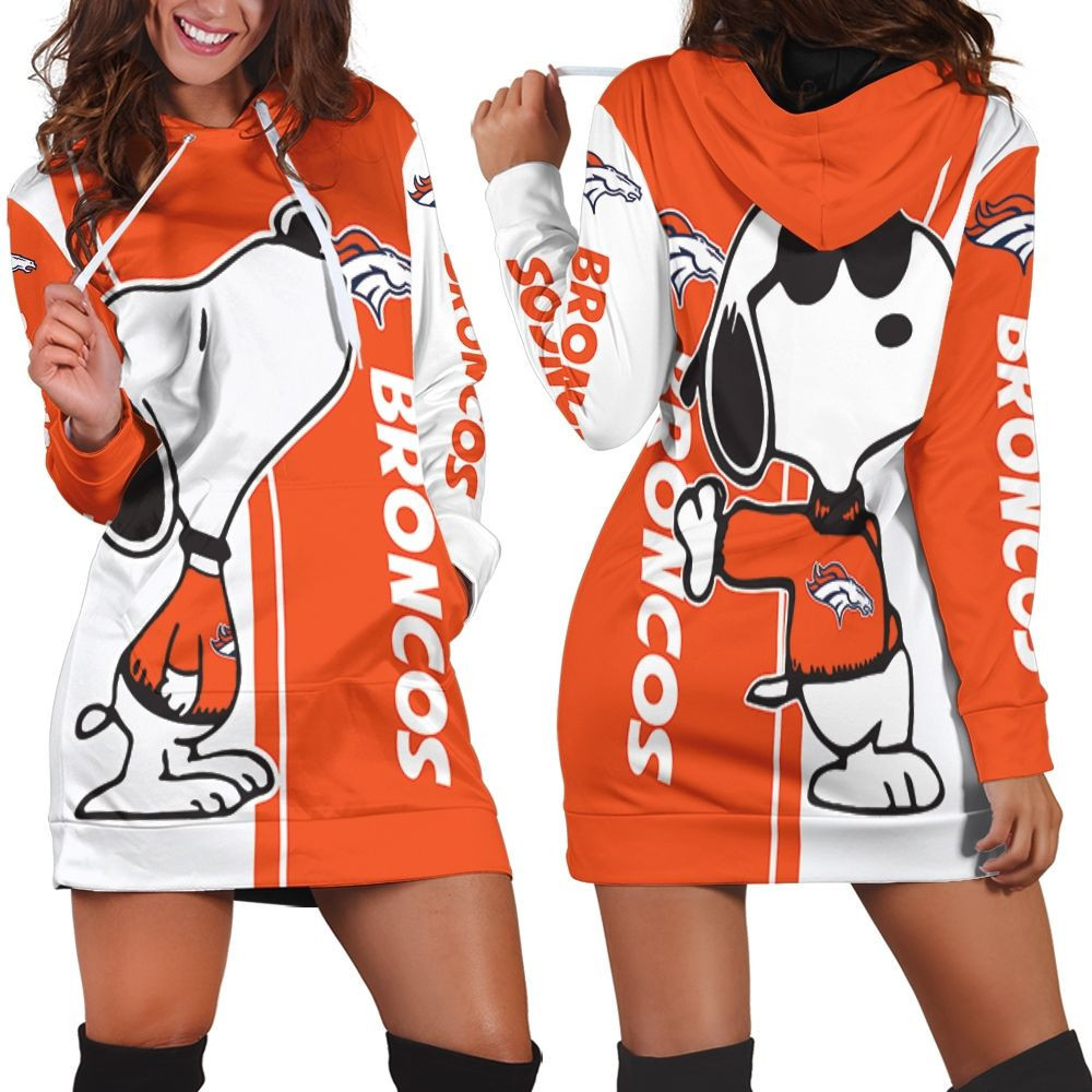 Denver Broncos Snoopy Lover 3d Hoodie Dress Sweater Dress Sweatshirt Dress