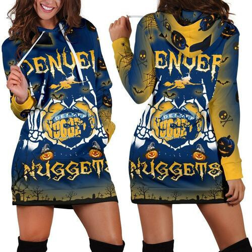 Denver Nuggets Hoodie Dress Sweater Dress Sweatshirt Dress 3d All Over Print For Women For Halloween Hoodie