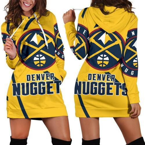 Denver Nuggets Hoodie Dress Sweater Dress Sweatshirt Dress 3d All Over Print For Women Hoodie