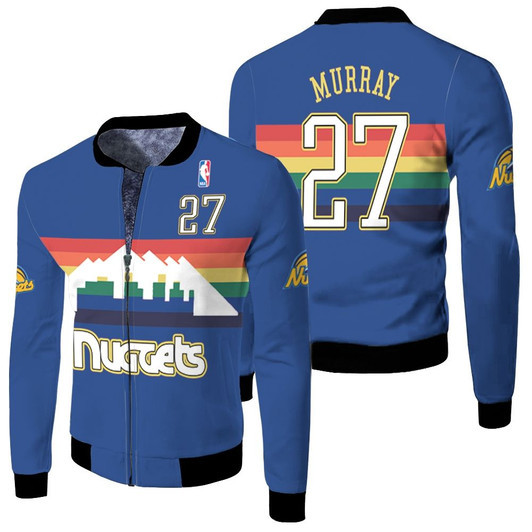 Denver Nuggets Jamal Murray 27 1991-92 Blue Match Jersey Style Gift For Nuggets Fans Fleece Bomber Jacket