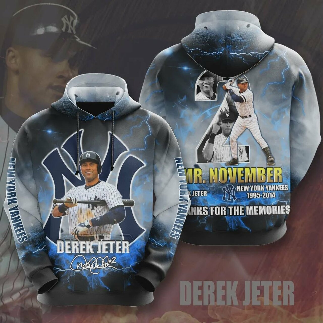 Derek Jeter 3d All Over Printed Hoodie