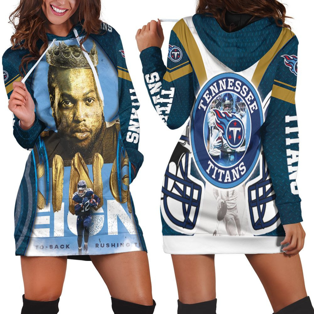 Derrick Henry King 22 Tennessee Titans Afc South Division Champions Super Bowl 2021 Hoodie Dress Sweater Dress Sweatshirt Dress