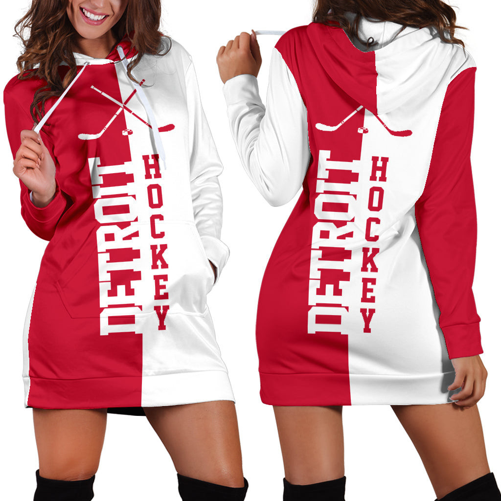 Detroit Hockey Hoodie Dress 3d All Over Print For Women Hoodie