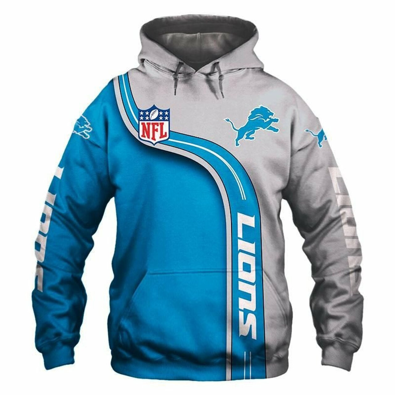 Detroit Lions 3d All Over Print Hoodie