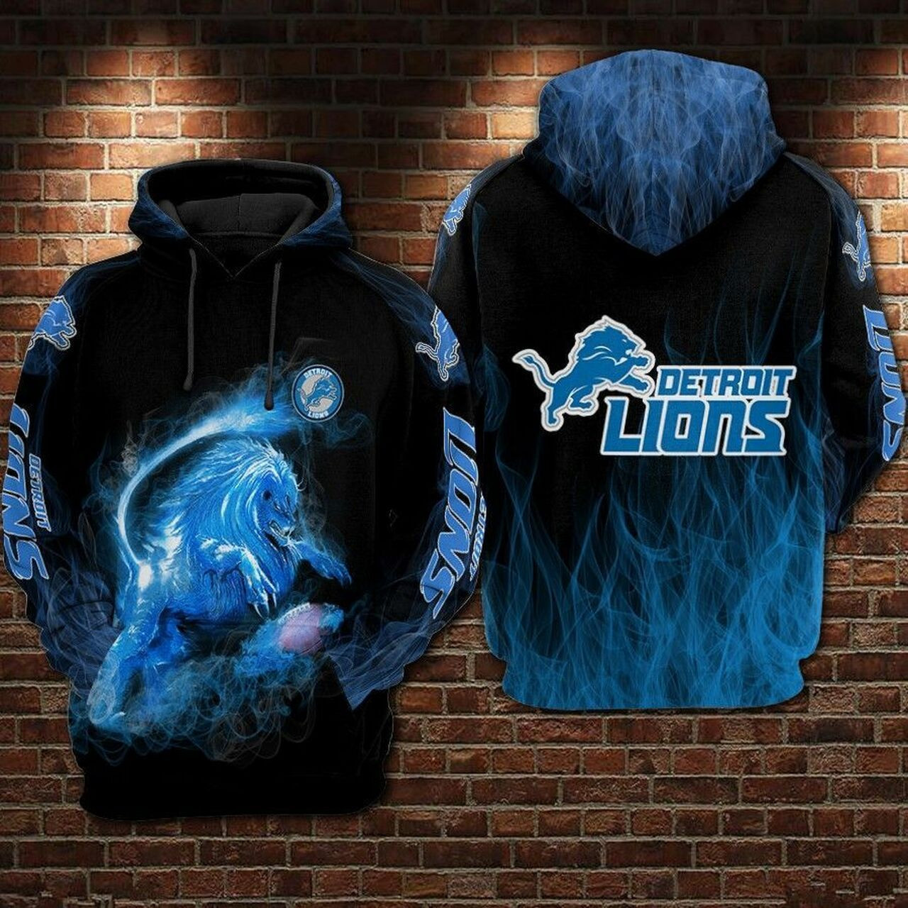 Detroit Lions Nfl Football Lions Smoke 3d Hoodie Sweatshirt For Fans Men Women Detroit Lions All