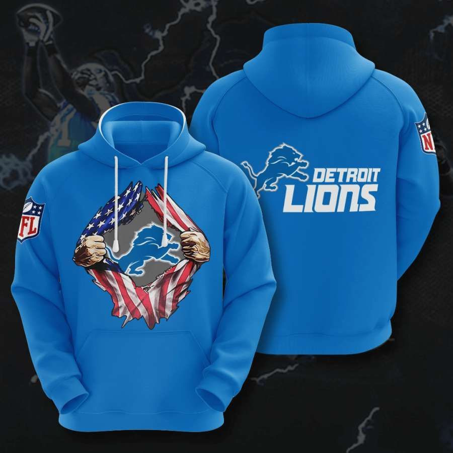 Detroit Lions No583 Custom Hoodie 3D All Over Print