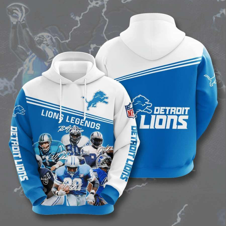 Detroit Lions No584 Custom Hoodie 3D All Over Print