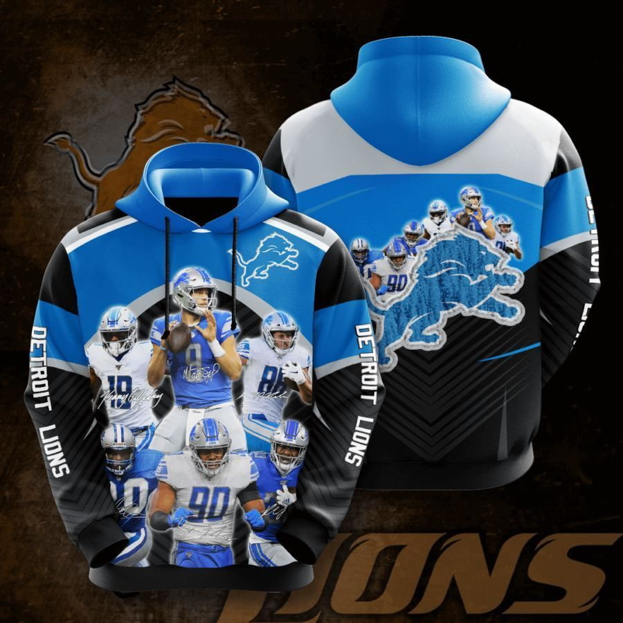 Detroit Lions No590 Custom Hoodie 3D All Over Print