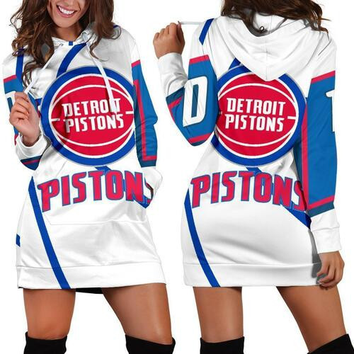 Detroit Pistons Hoodie Dress Sweater Dress Sweatshirt Dress 3d All Over Print For Women Hoodie