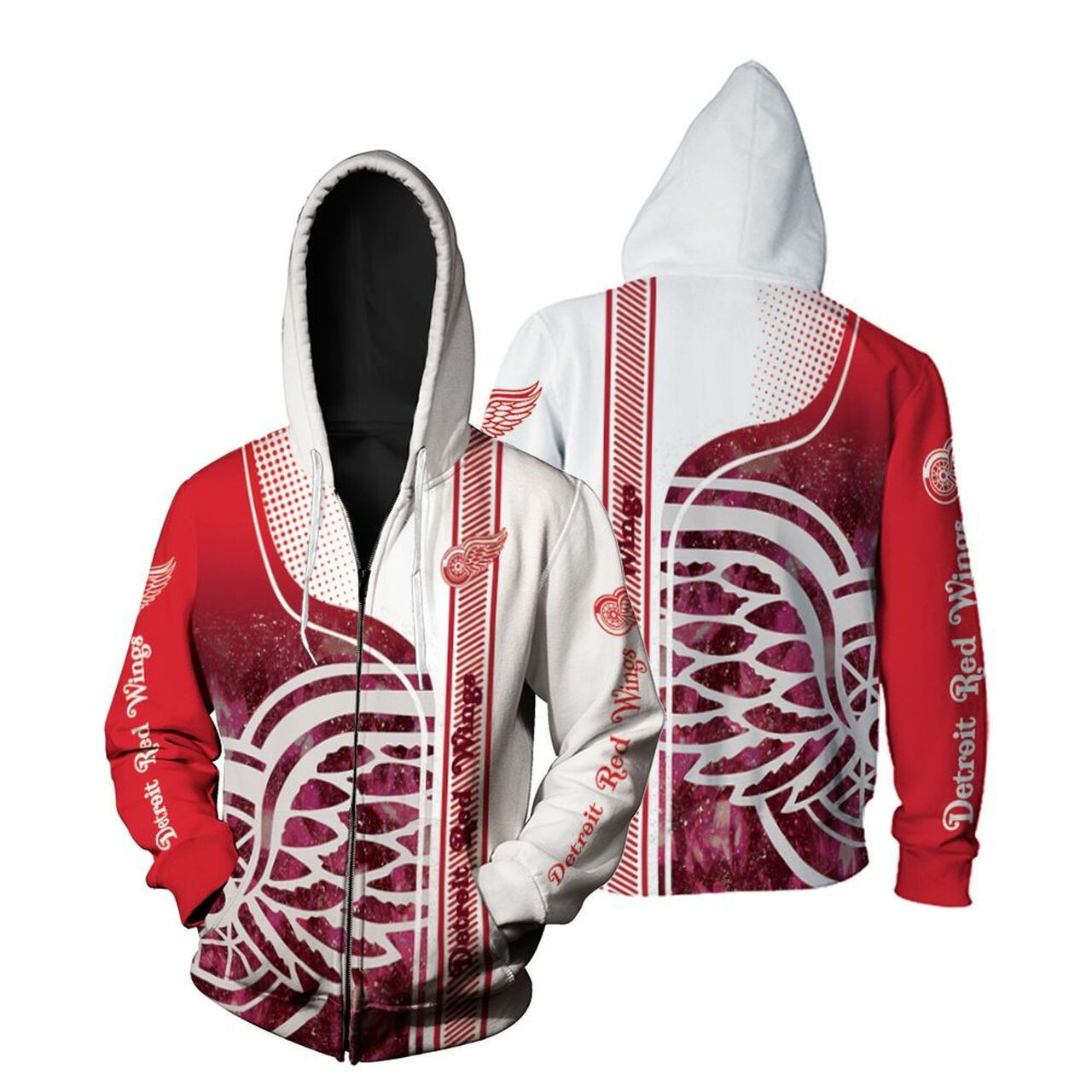 Detroit Red Wings Nhl 3d T Shirt Hoodie Sweater Jersey Zip Hoodie