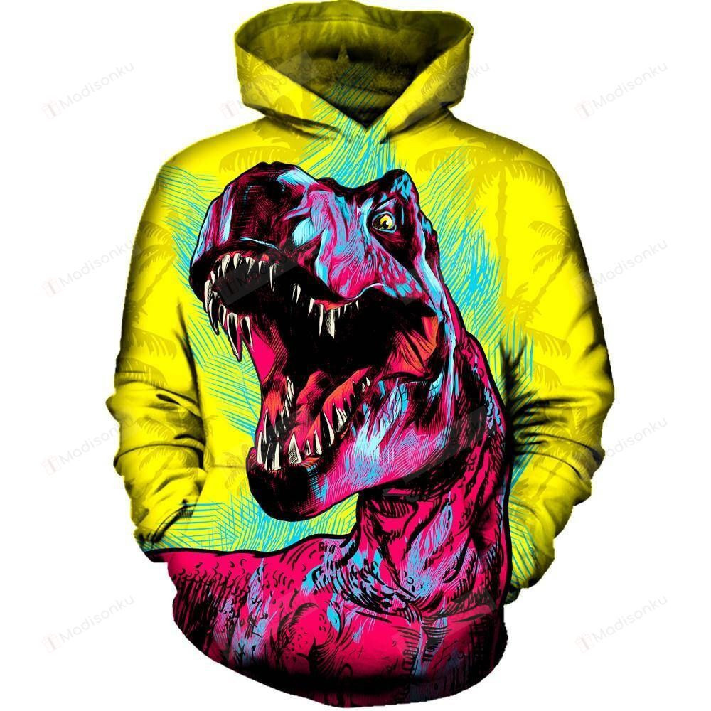 Dino Bite For Unisex 3D All Over Print Hoodie