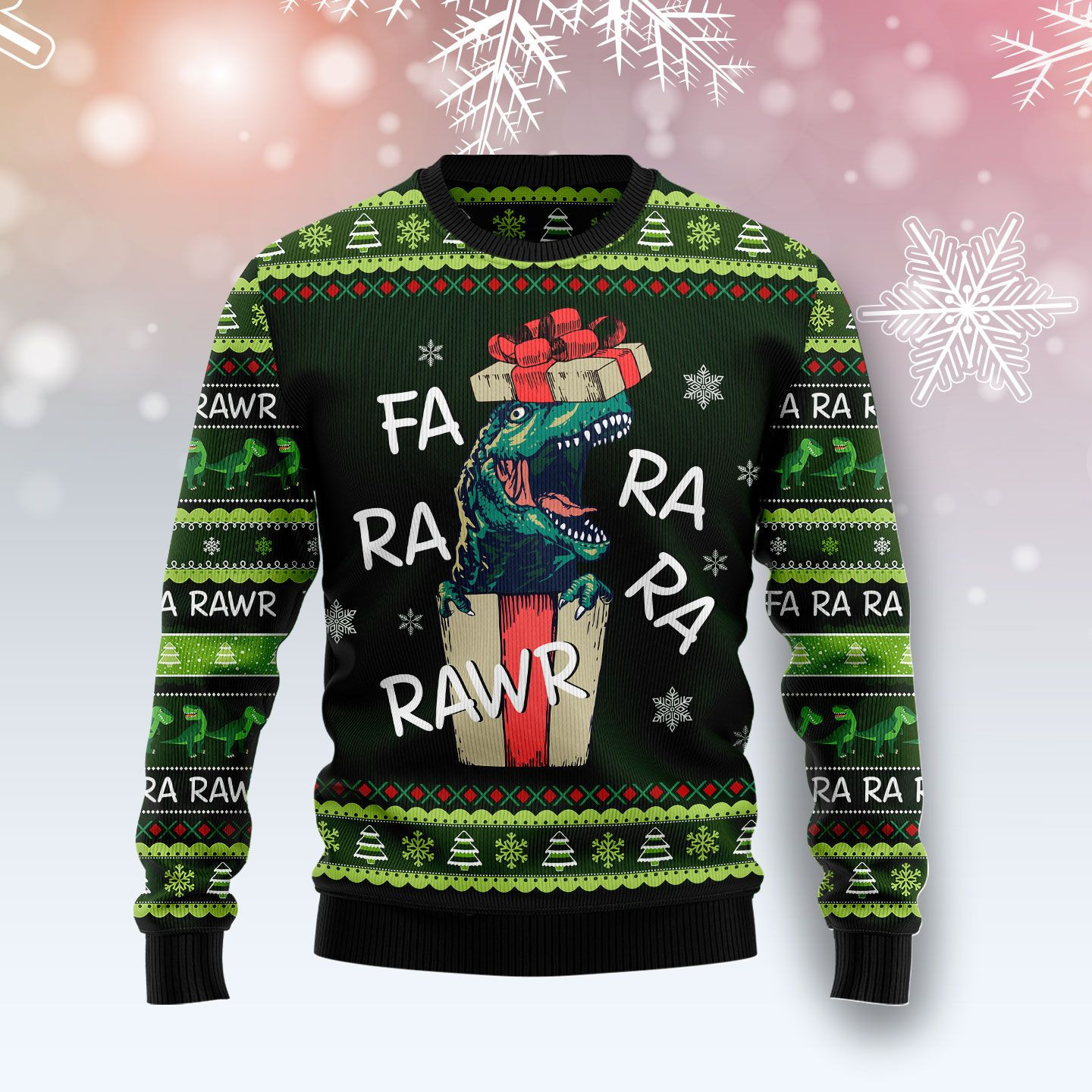 Dinosaur Gift Farararawr Ugly Christmas Sweater Ugly Sweater For Men Women
