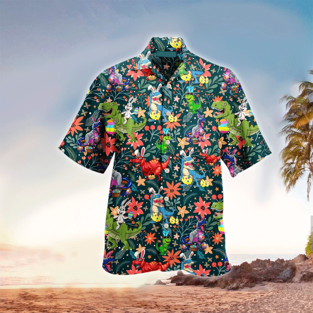 Dinosaurs Hawaiian Shirt Dinosaurs Button Up Shirt for Men and Women