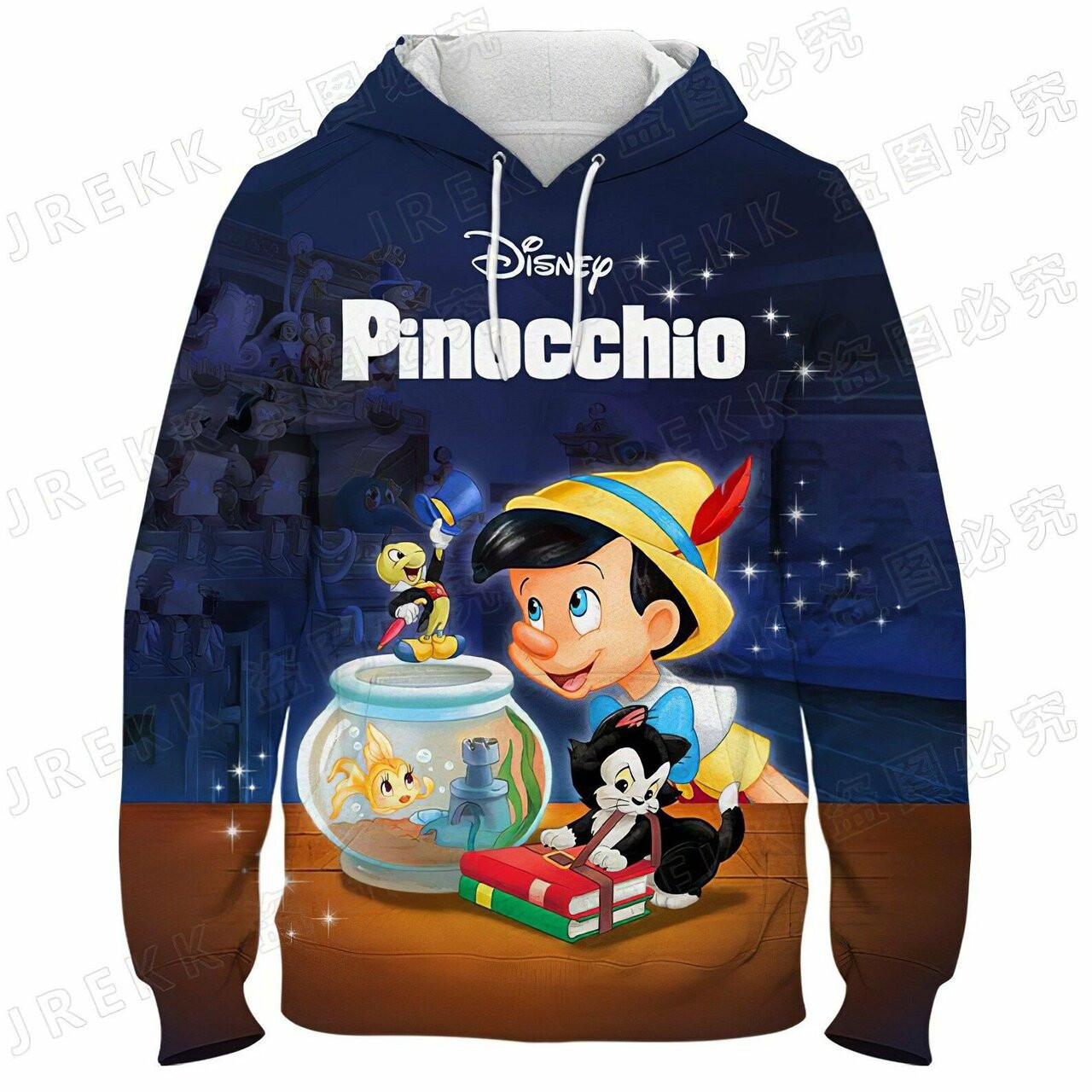 Disney Pinocchio 3d All Over Print Hoodie