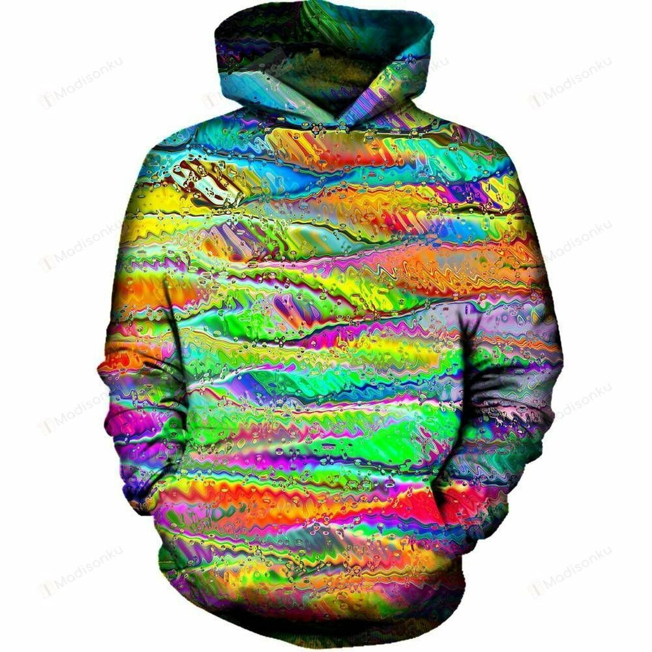 Distorted Colors 3d All Over Printed Hoodie