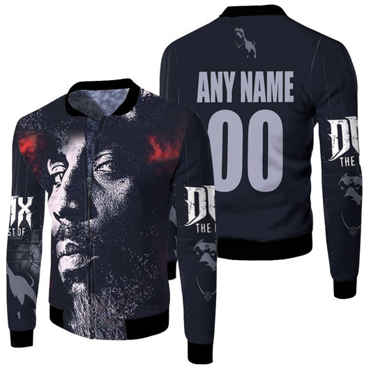 Dmx American Rapper Avatar Black Fleece Bomber Jacket