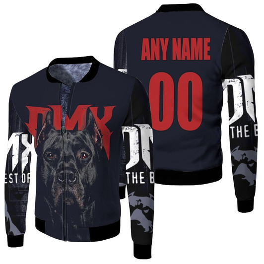 Dmx American Rapper Pit Bull Black Fleece Bomber Jacket