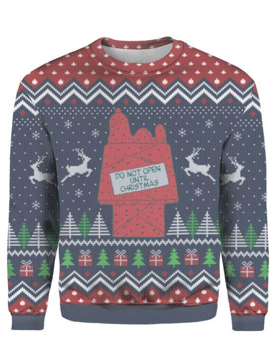 Do Not Open Until Christmas Ugly Sweater