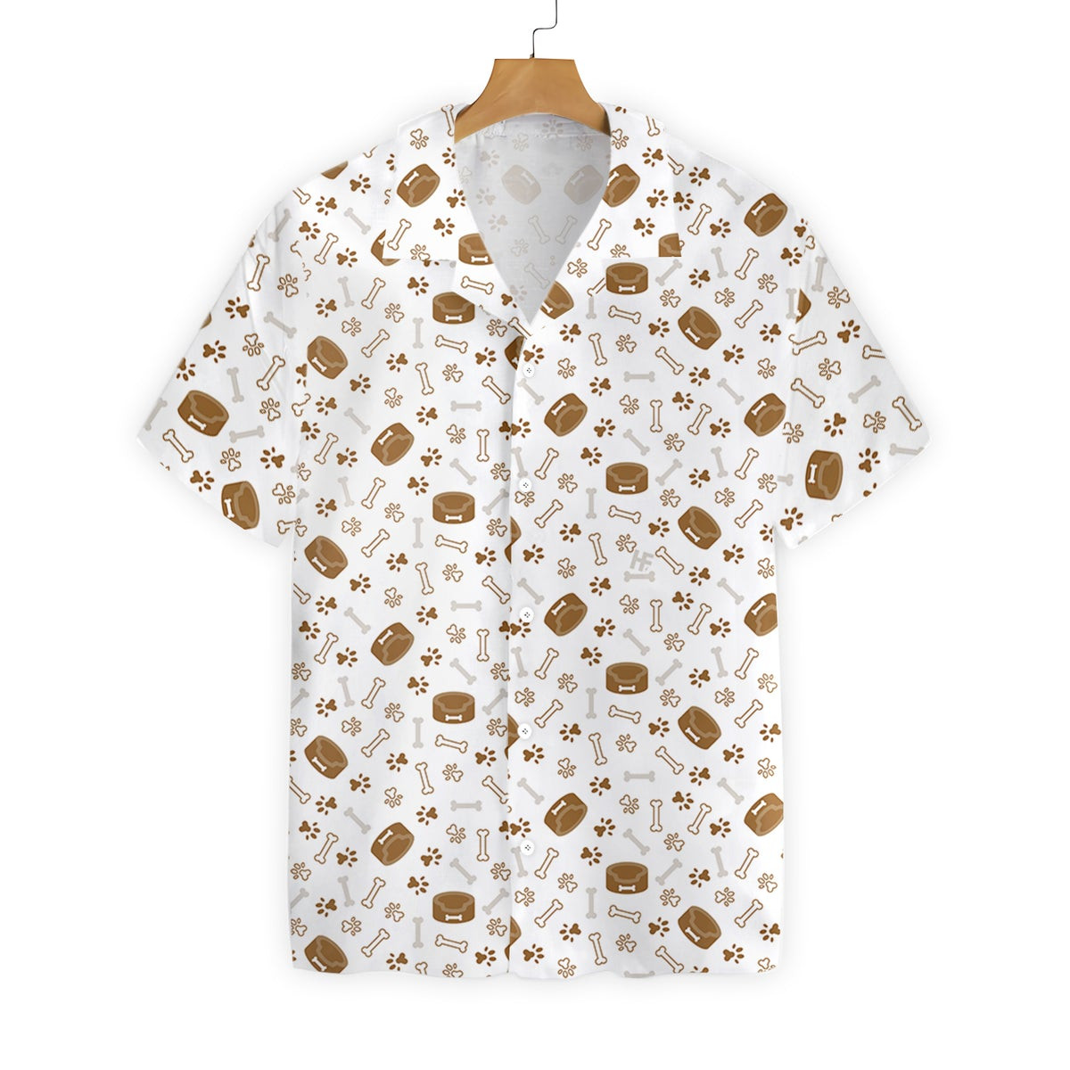 Dog Bone And Bowl Seamless Hawaiian Shirt