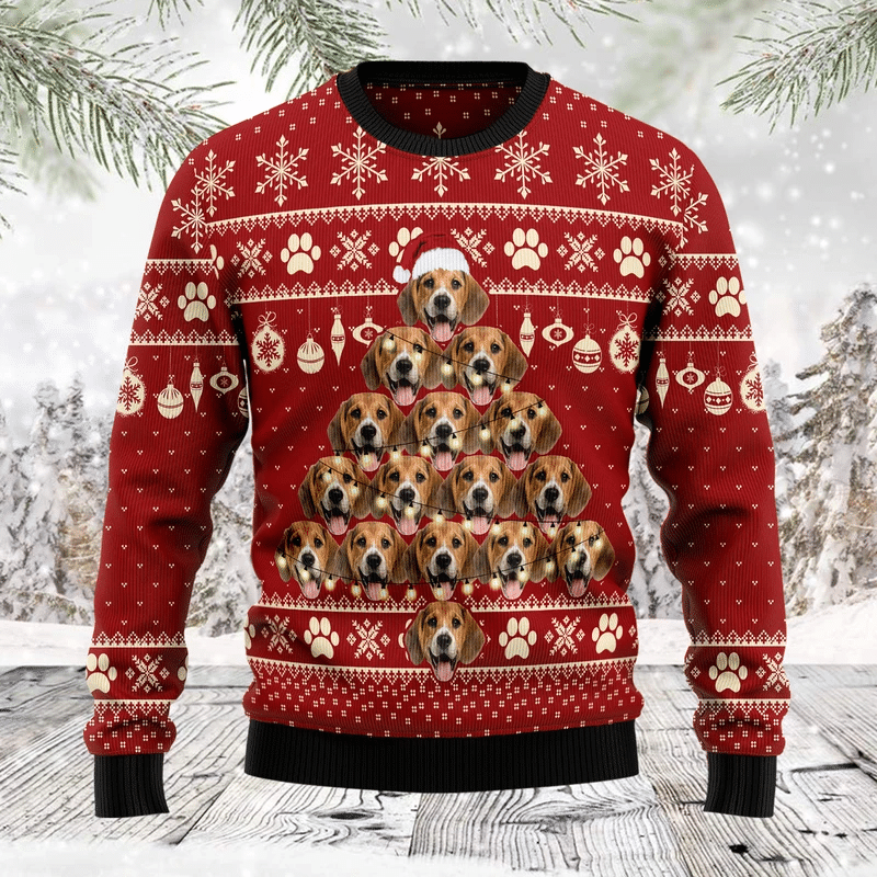 Dog Christmas Tree Ugly Christmas Sweater