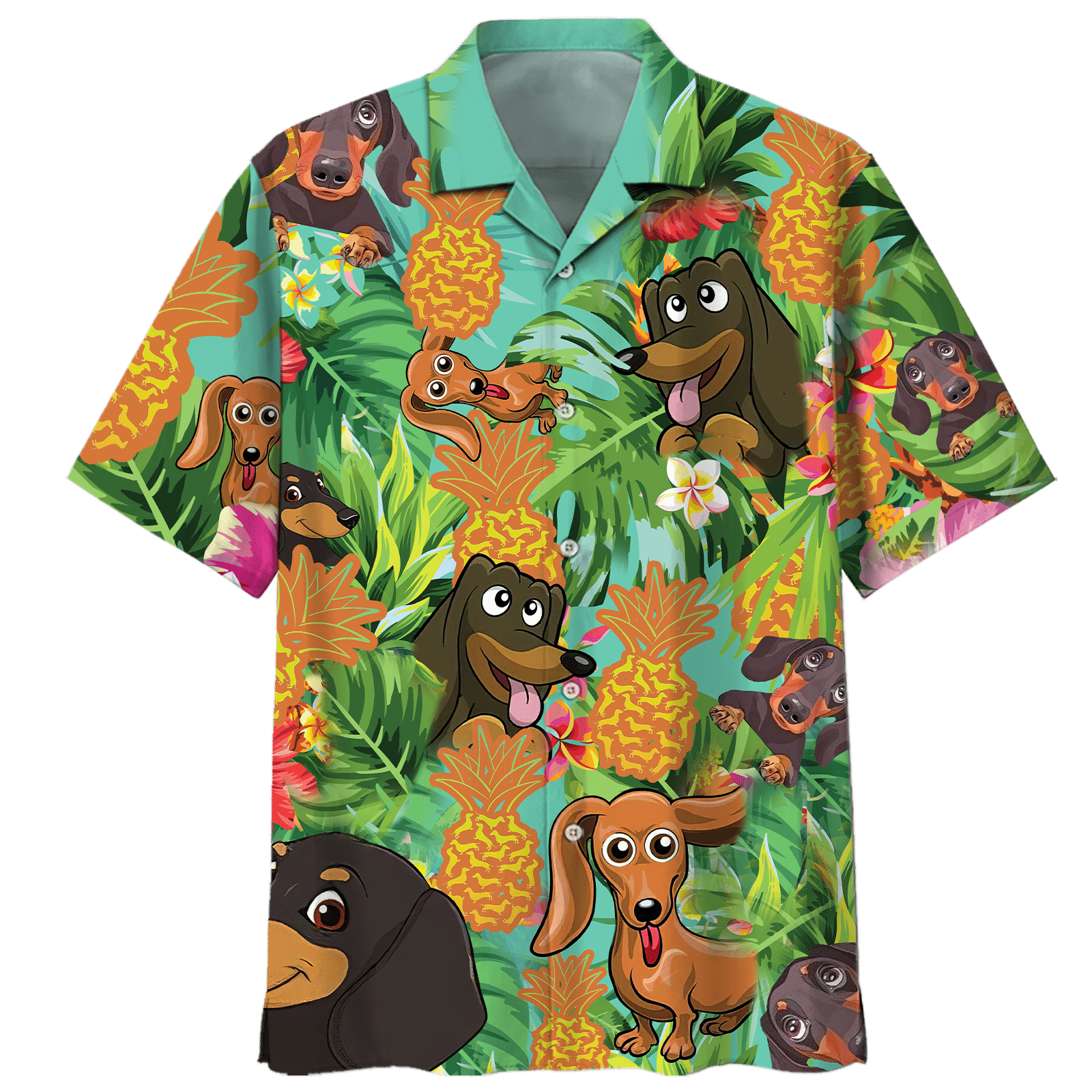 Dog Dachshund Hawaiian Shirt - NTL28222B-LC For Men Women