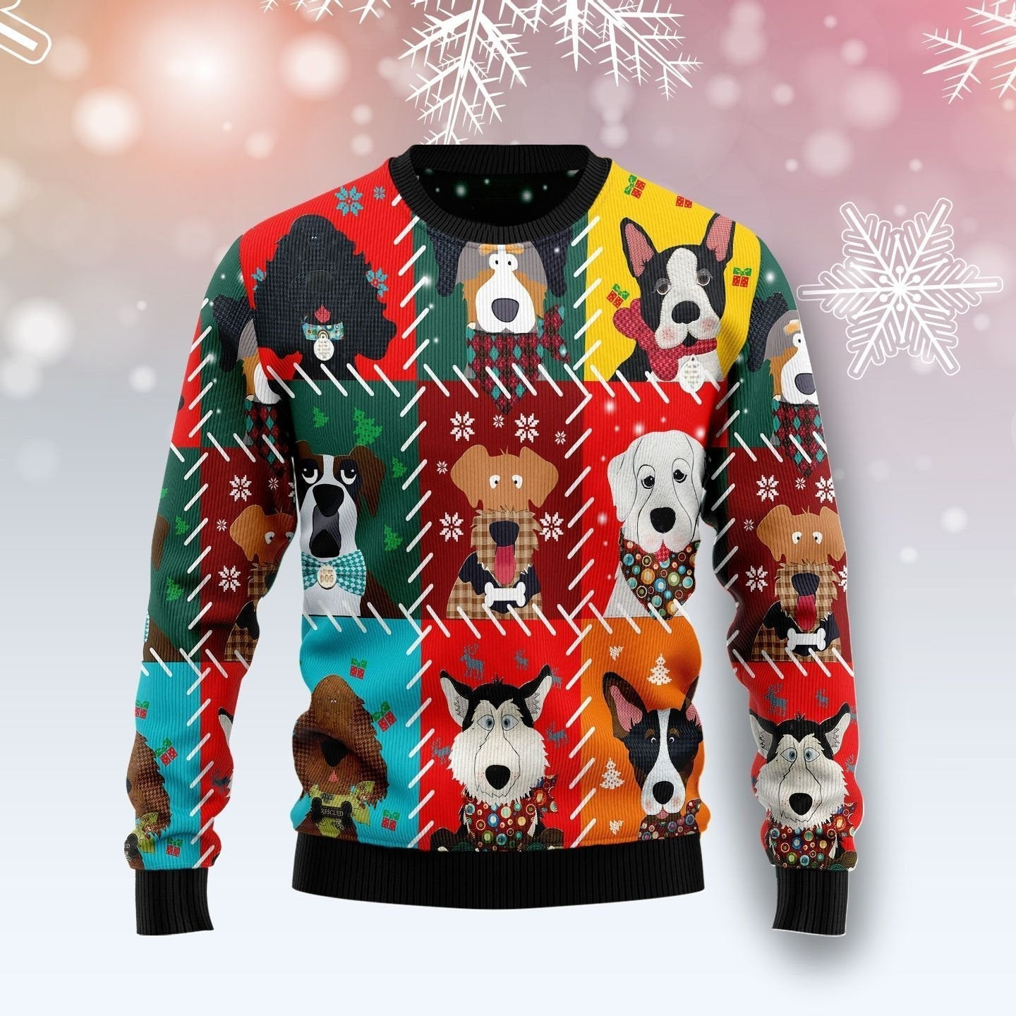 Dog Face Ugly Christmas Sweater Ugly Sweater For Men Women