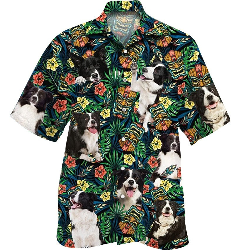 Dog Hawaiian Shirt Dog Tropical 3D Printed Shirt For Men and Women