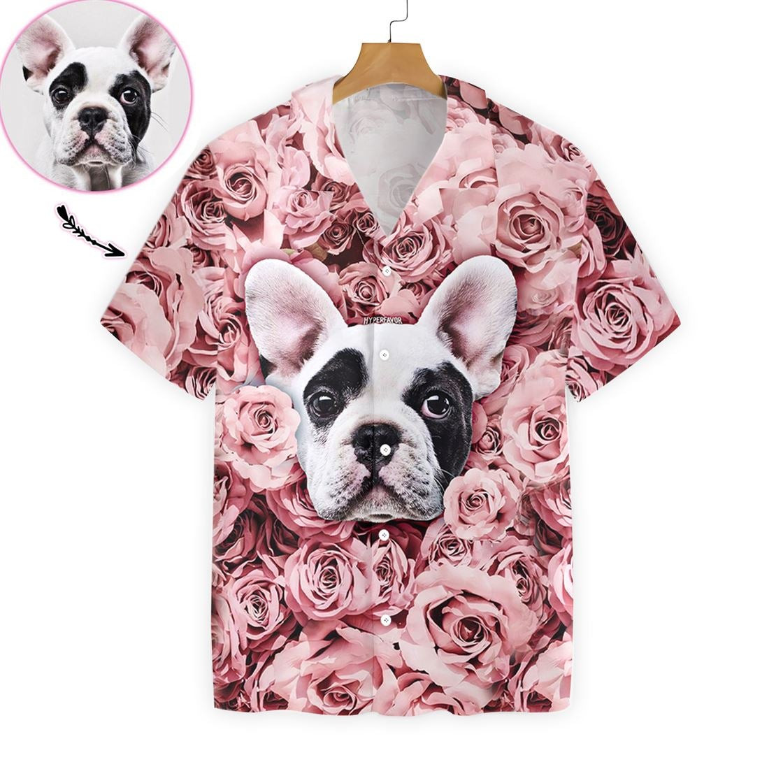 Dog In The Rose Custom Hawaiian Shirt