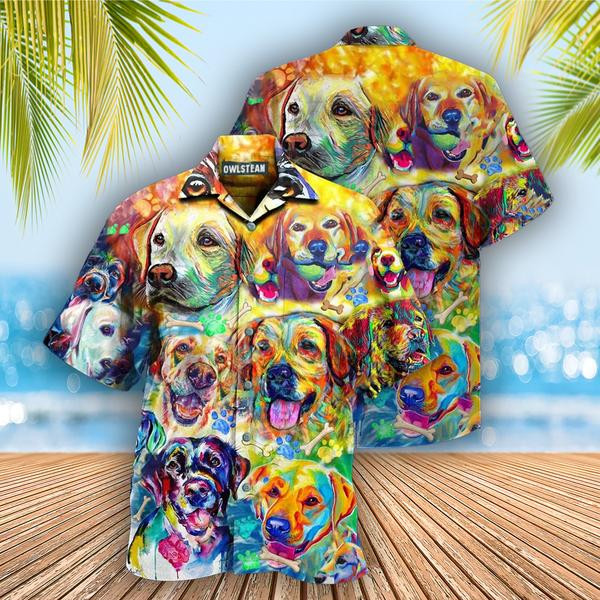 Dog Labrador Retriever Love Is Wet Noses Slobbery Kisses Wagging Tails Edition - Hawaiian Shirt - Hawaiian Shirt For Men