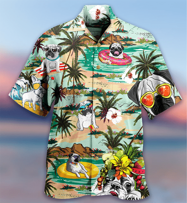 Dog Loves Beach Loves Hawaii Limited Edition - Hawaiian Shirt - Hawaiian Shirt For Men