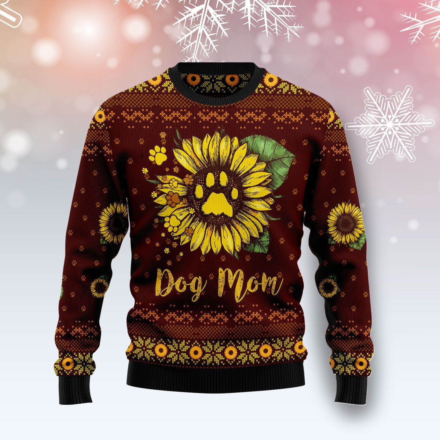 Dog Mom Ugly Christmas Sweater