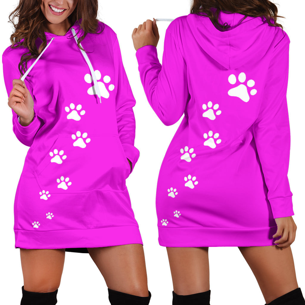 Dog Paws Hoodie Dress 3d All Over Print For Women Hoodie