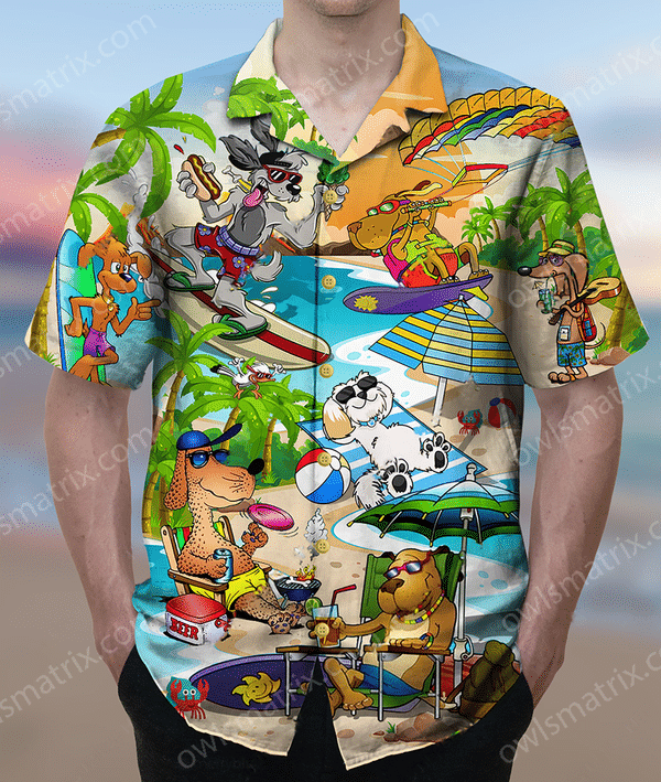 Dog Puppy Funny Beaches Limited Edition - Hawaiian Shirt Hawaiian Shirt For Men