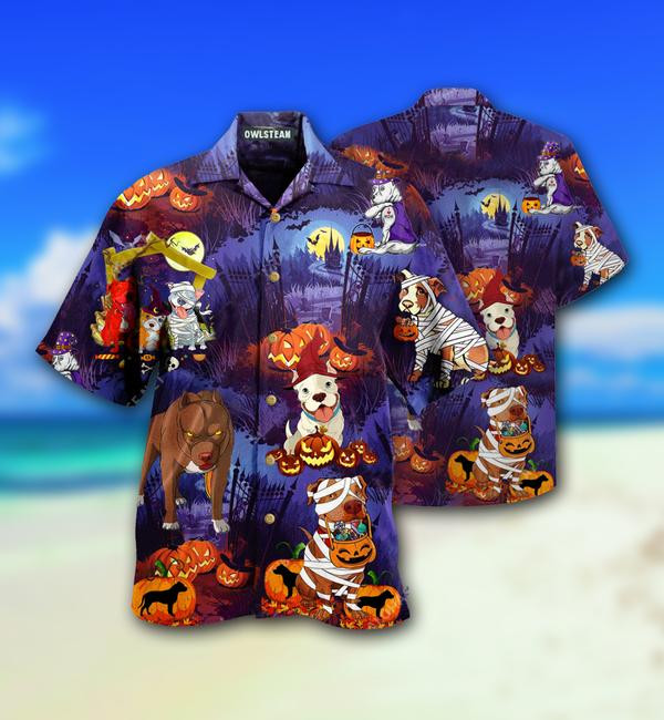Dogs And Halloween Scary Limited - Hawaiian Shirt - Hawaiian Shirt For Men