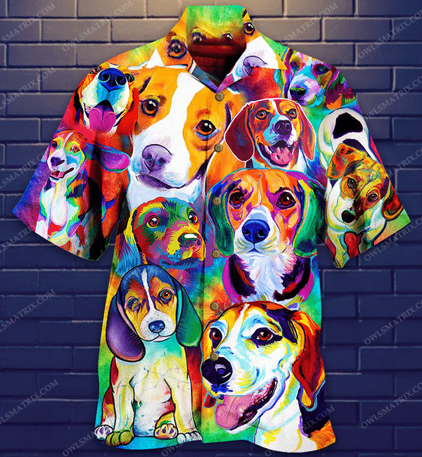Dogs Painting Beautiful Limited Edition - Hawaiian Shirt - Hawaiian Shirt For Men
