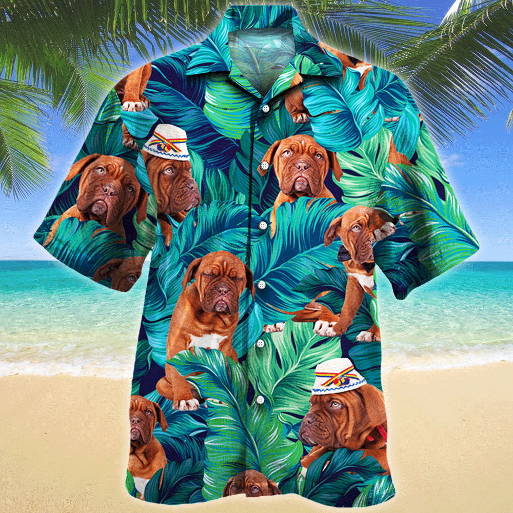 Dogue De Bordeaux Dog Lovers Gift Hawaii Shirt Hawaiian Shirt For Men