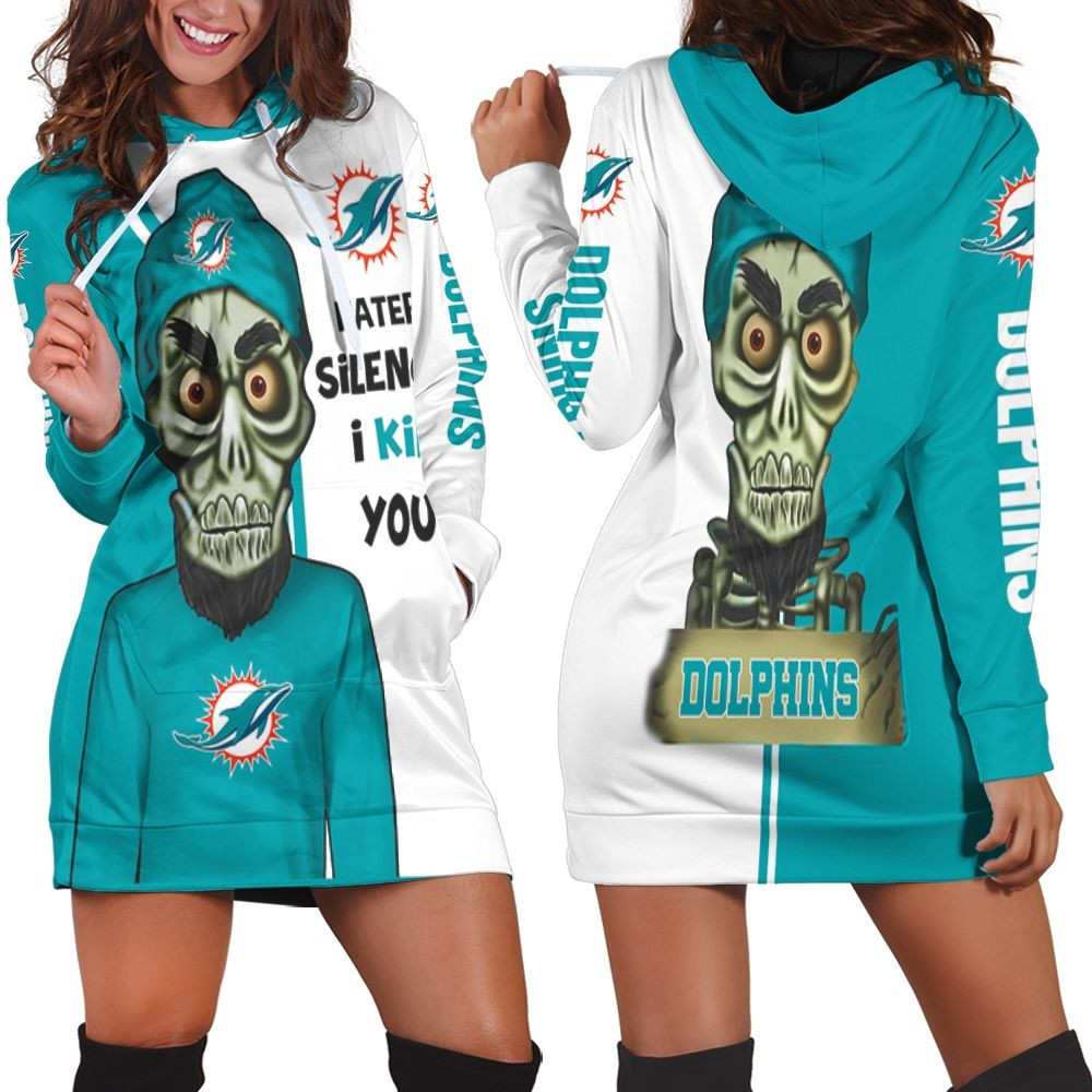 Dolphins Haters I Kill You 3d Hoodie Dress Sweater Dress Sweatshirt Dress