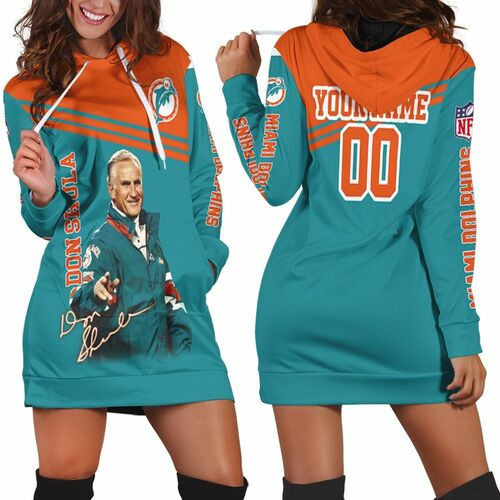 Don Shula Dolphins Coach Signed Achievement Legend For Fans 3d Hoodie Dress Sweater Dress Sweatshirt Dress