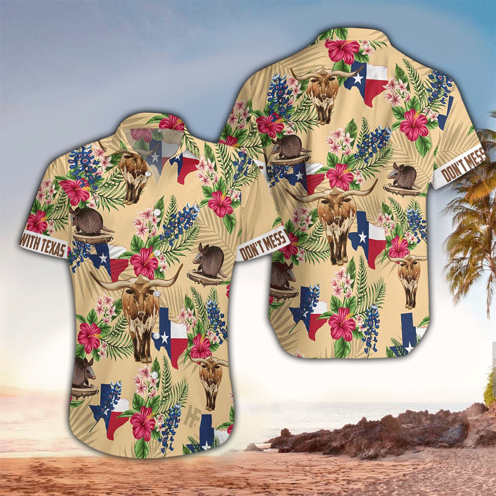 Dont Mess With Texas Hawaiian Shirt Summer Aloha Shirt