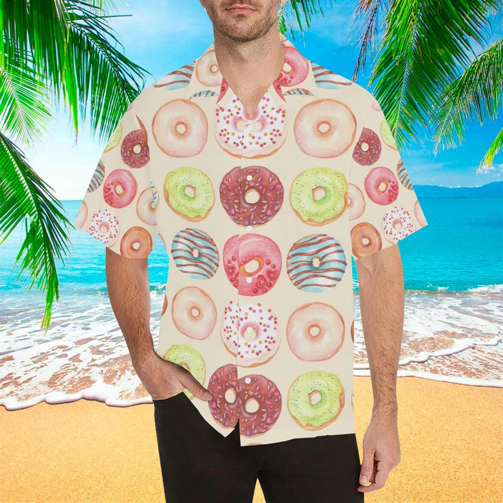Donut Hawaiian Shirt Perfect Donut Clothing Shirt For Men and Women