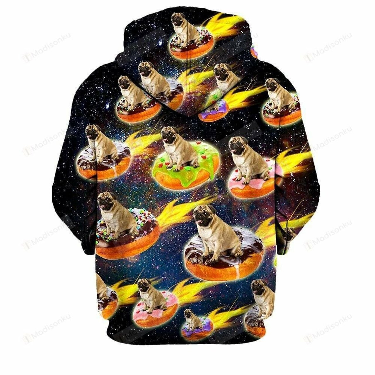 Donut Pug 3d All Over Print Hoodie