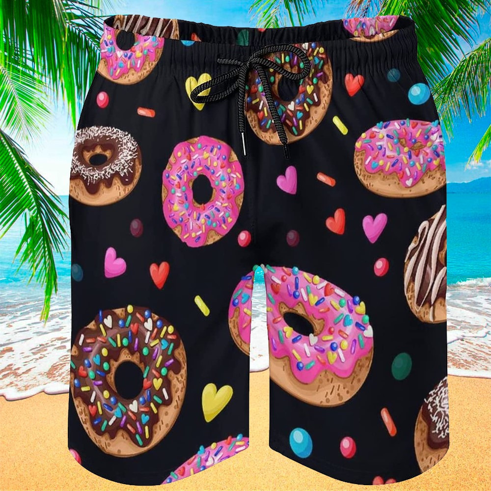 Donut Swim Trunks Perfect Donut Swim Trunks Gift Ideas Short 3D For Men and Women