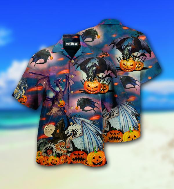 Dragon And Halloween Scaredy Limited - Hawaiian Shirt - Hawaiian Shirt For Men