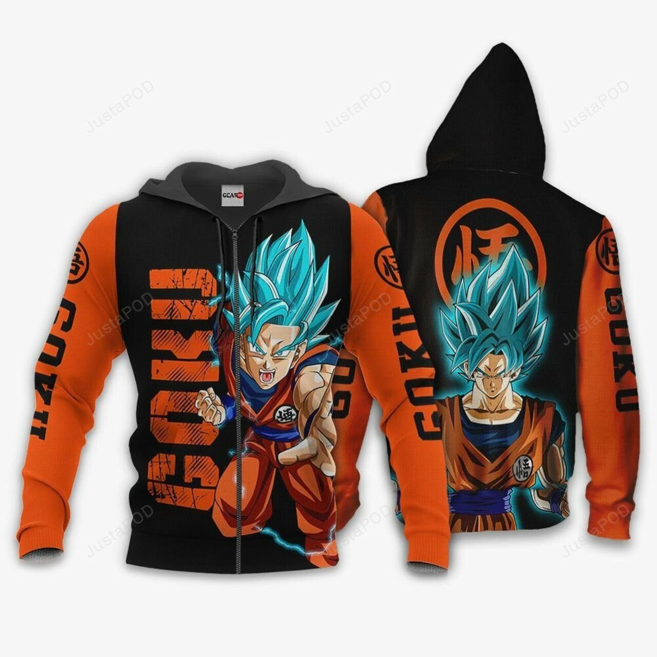 Dragon Ball Goku Blue Dbz Anime 3d All Over Print Hoodie