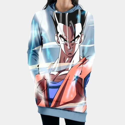 Dragon Ball Z Gohan 3d Hoodie Dress Sweater Dress Sweatshirt Dress Hoodie