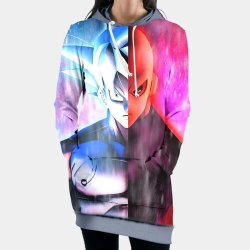 Dragon Ball Z Goku Ultra Instinct Vs Jiren 3d Hoodie Dress Sweater Dress Sweatshirt Dress Hoodie