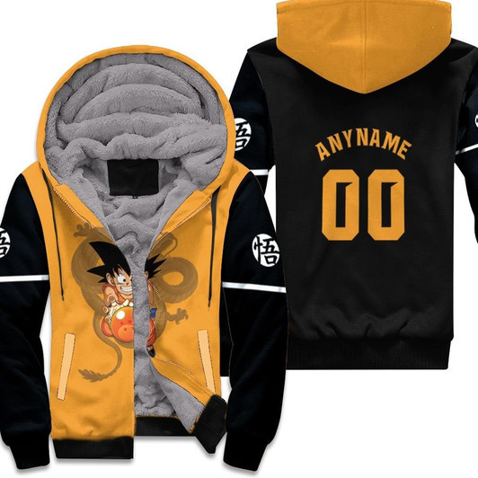 Dragon Balls Z Goku Kid 3D Designed Allover Custom Gift For Dragon Ball Fans Fleece Hoodie