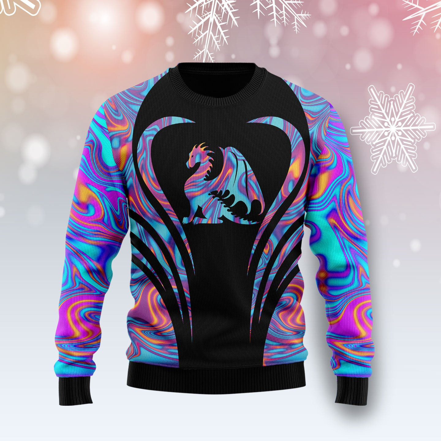 Dragon Color T710 Ugly Christmas Sweater